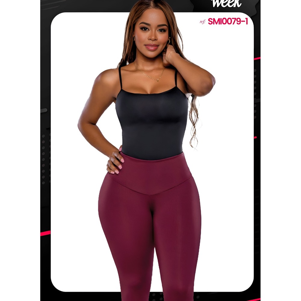 Sexy Colombian Stagmi Leggings w/ Internal Faja Girdle Tummy Control Shapewear M